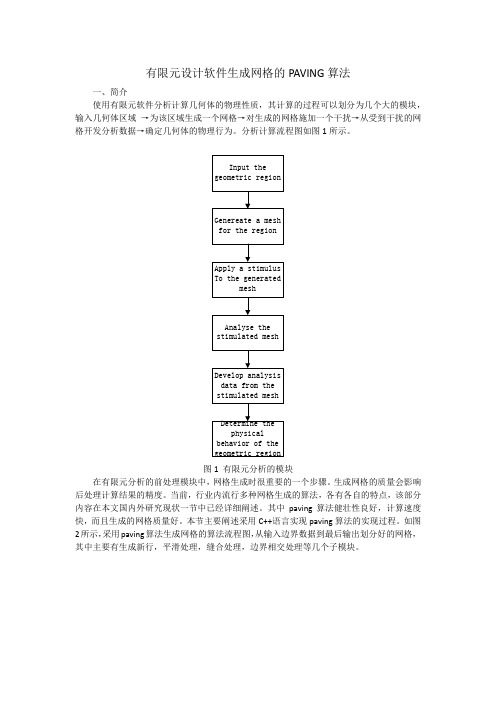 有限元设计软件生成网格的PAVING算法