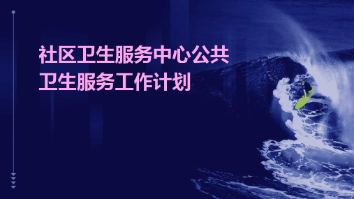 社区卫生服务中心公共卫生服务工作计划PPT