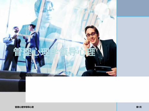 管理心理学领导心理