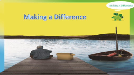 八年级英语早读阅读理解训练 Making a Difference 课件(共13张PPT)