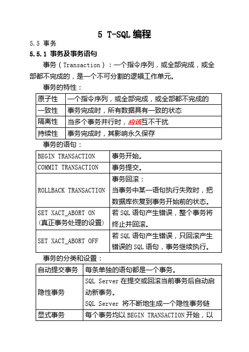 第5章3 T-SQL编程