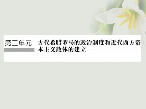 (全国版)2018版高考历史大一轮温习 第二单元 古代希腊罗马的政治制度和近代西方资本主义政体的建立 第4讲