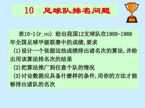 第十章 足球队排名问题(I)_竞赛图法