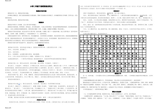 小学二年级语文S版下册看图写话作文范文复习过程