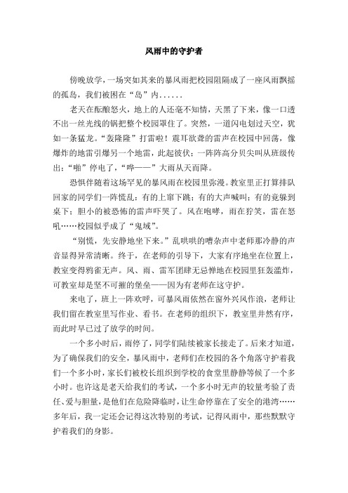 风雨中的守护者