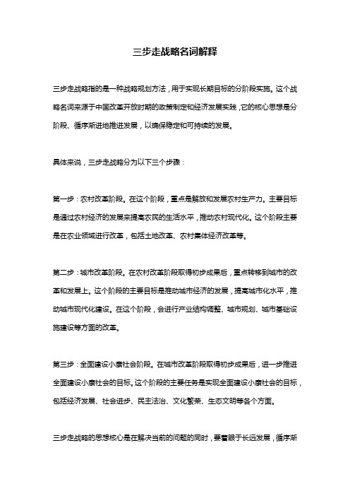 三步走战略名词解释