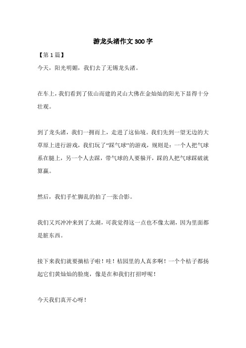 游龙头渚作文300字