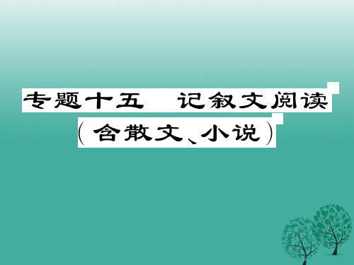 最新2021届中考语文总复习：记叙文阅读(含散文、小说)ppt课件