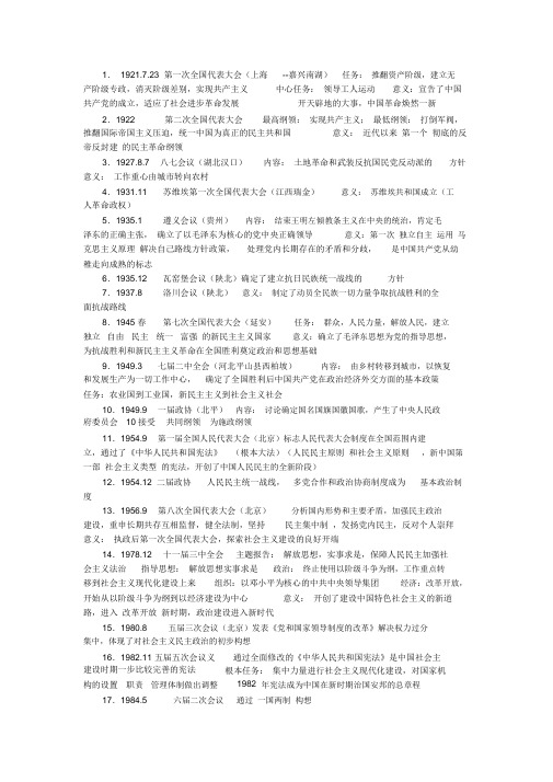 高中历史会议