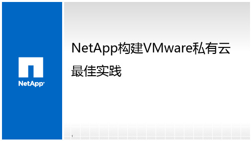 NetApp构建VMware私有云最佳实践
