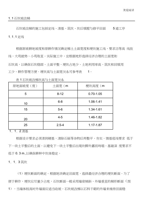 梯田工程工程施工办法