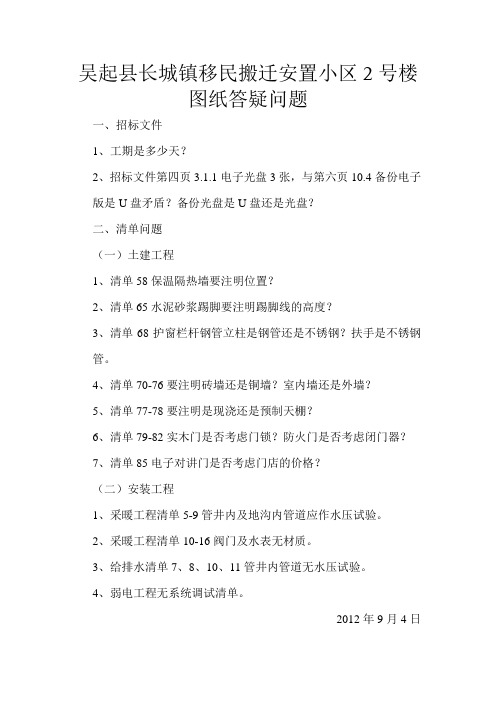 图纸答疑问题