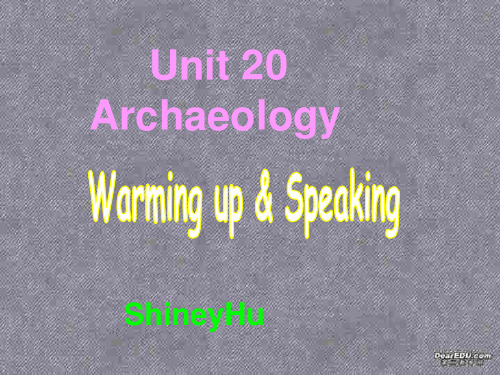高二英语Unit20 archeaology课件 新课标 人教版