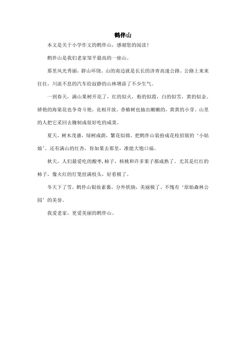 鹤伴山_小学作文