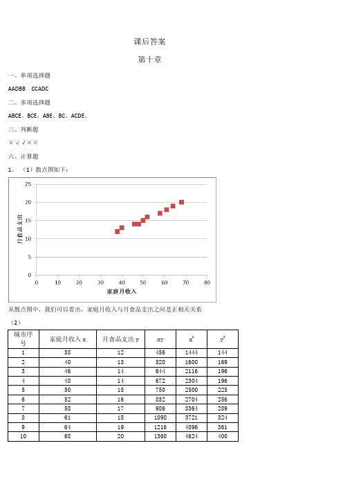 10-11章商务统计学课后答案