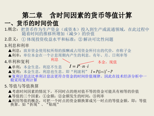 第二章  含时间因素的货币等值