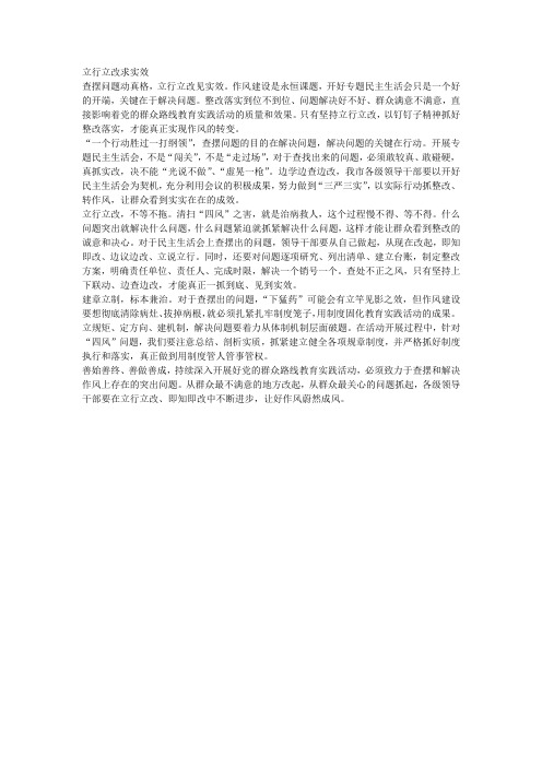 立行立改