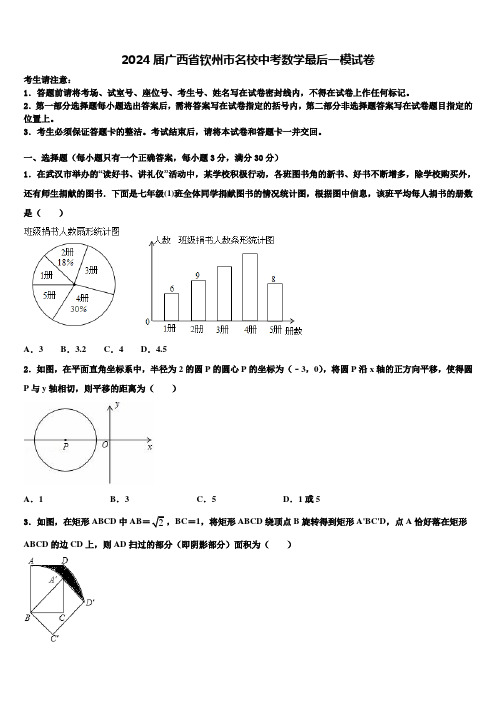 2024届广西省钦州市名校中考数学最后一模试卷含解析