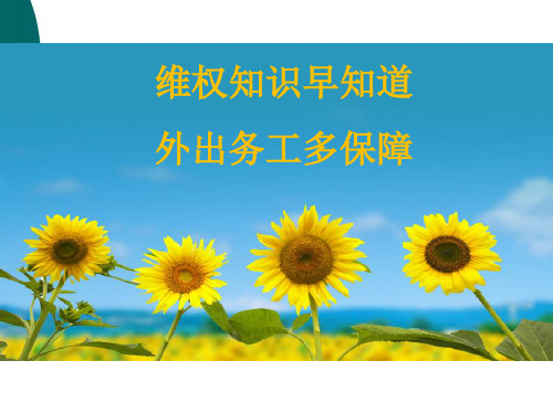 农民工维权知识宣传课件