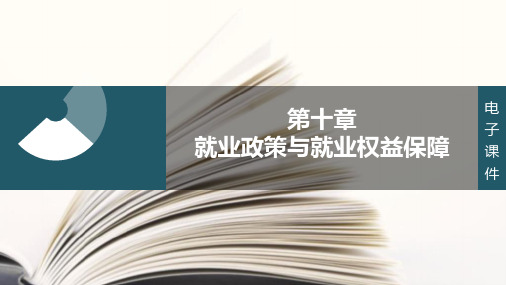 大学生职业生涯规划与就业指导(本科)课件第十章 就业政策与就业权益保障