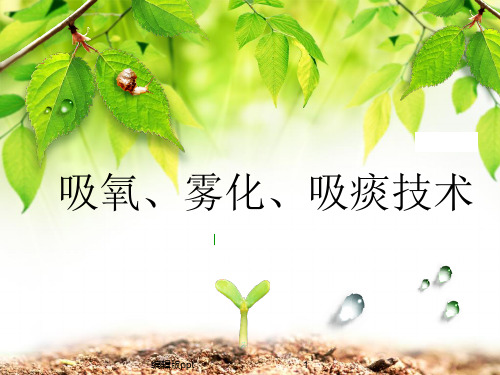 吸氧雾化吸痰技术精品课件