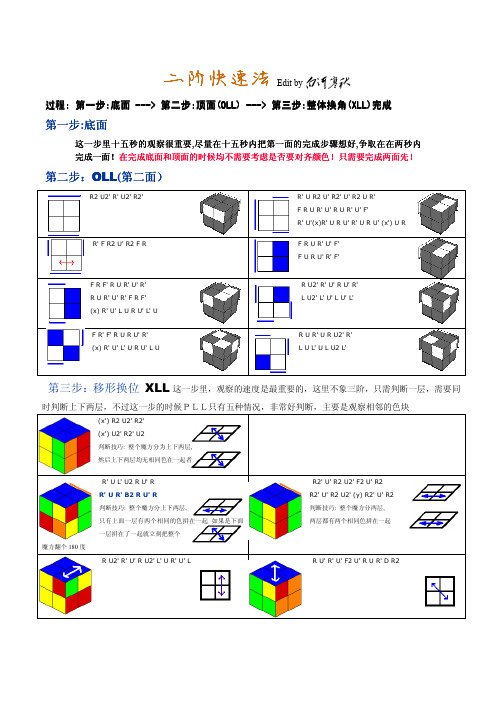 二阶魔方复原