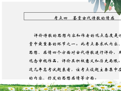2019年高考语文总复习(人教版)课件：第二部分 古代诗文阅读 专题二 古代诗歌鉴赏2-2-4-精选ppt课件