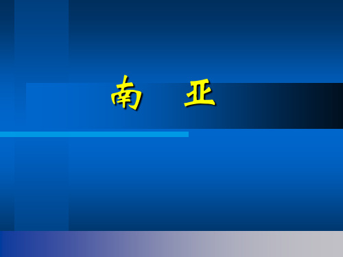 高中地理课件：南亚