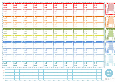 100天瘦身计划PDF(A3彩色打印版)