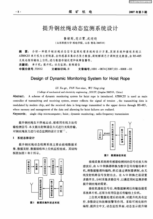 提升钢丝绳动态监测系统设计