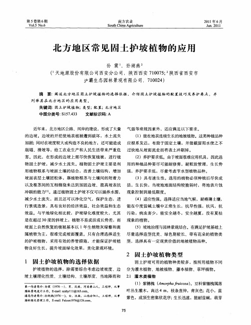 北方地区常见固土护坡植物的应用