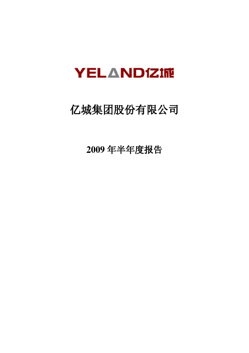 2009年半年度报告
