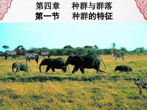 新版人教版高二生物第四章第一节种群的特征 (共49张PPT)学习演示PPT课件