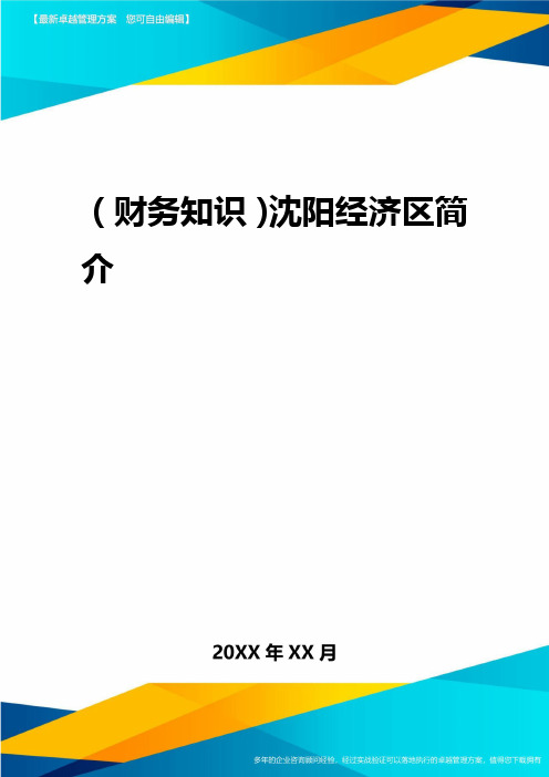 2020年(财务知识)沈阳经济区概况