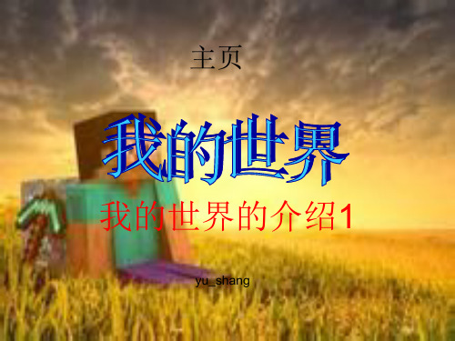 我的世界我的世界介绍篇