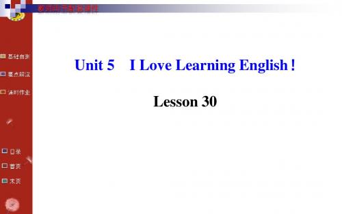 【最新】冀教版七年级英语下册Unit 5 I Love Learning English!Lesson 30优质课课件