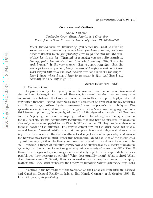 Overview and Outlook