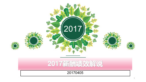 薪酬绩效解说PPT课件