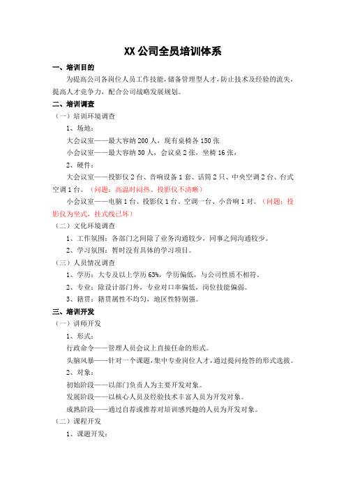 公司全员培训体系方案