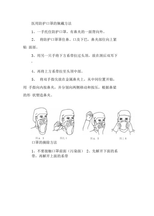医用防护口罩的佩戴方法
