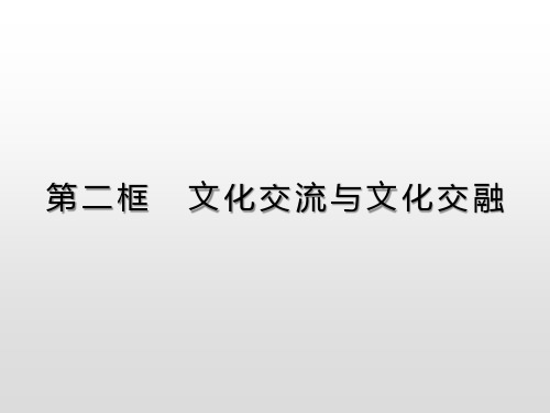 【统编版政治】《文化交流与文化交融》ppt1
