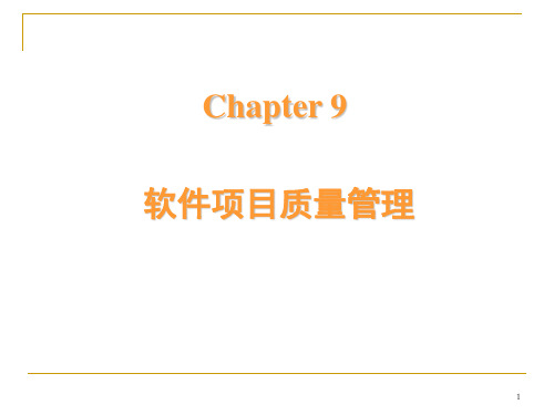 软件项目管理 Ch9