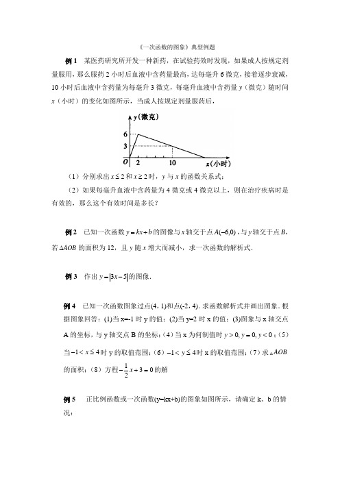 《一次函数的图象》典型例题