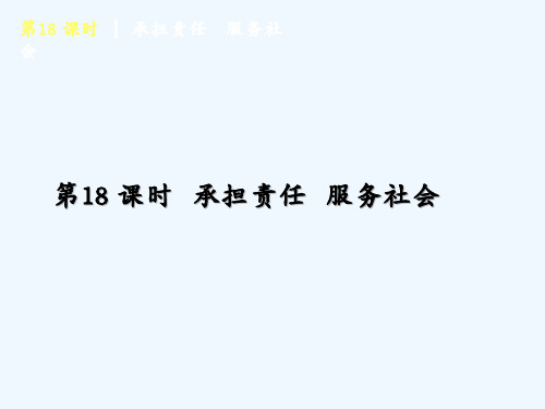 人教版第4单元中考思想品德复习课件 