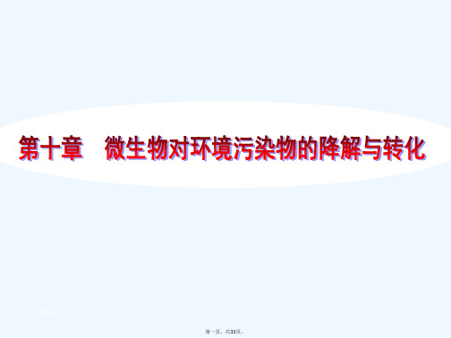 第十章微生物对环境污染物的降解和转化
