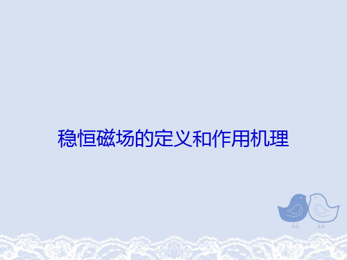 稳恒磁场的定义和作用机理