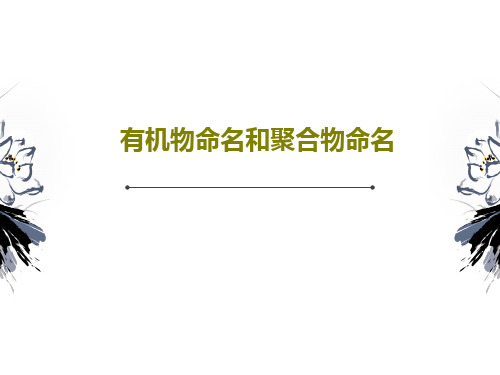 有机物命名和聚合物命名共63页PPT