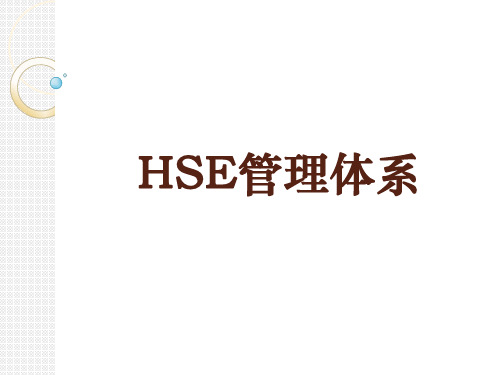 HSE管理体系 ppt课件