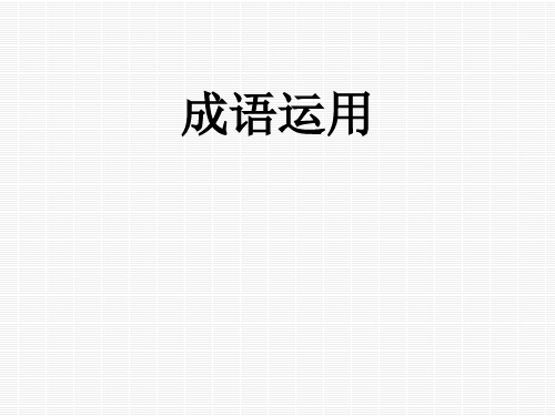 中考复习·成语运用 PPT