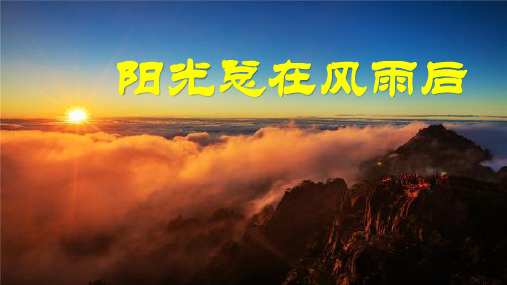 阳光总在风雨后 (20张ppt)